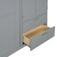 thumbnail image 6 of Harper & Bright Designs Queen Murphy Bed Wall Bed with Wardrobe, Queen Size Cabinet Bed Folding Wall Bed with Storage Cabinet and Shelves for Guest Room Office, Gray, 6 of 15
