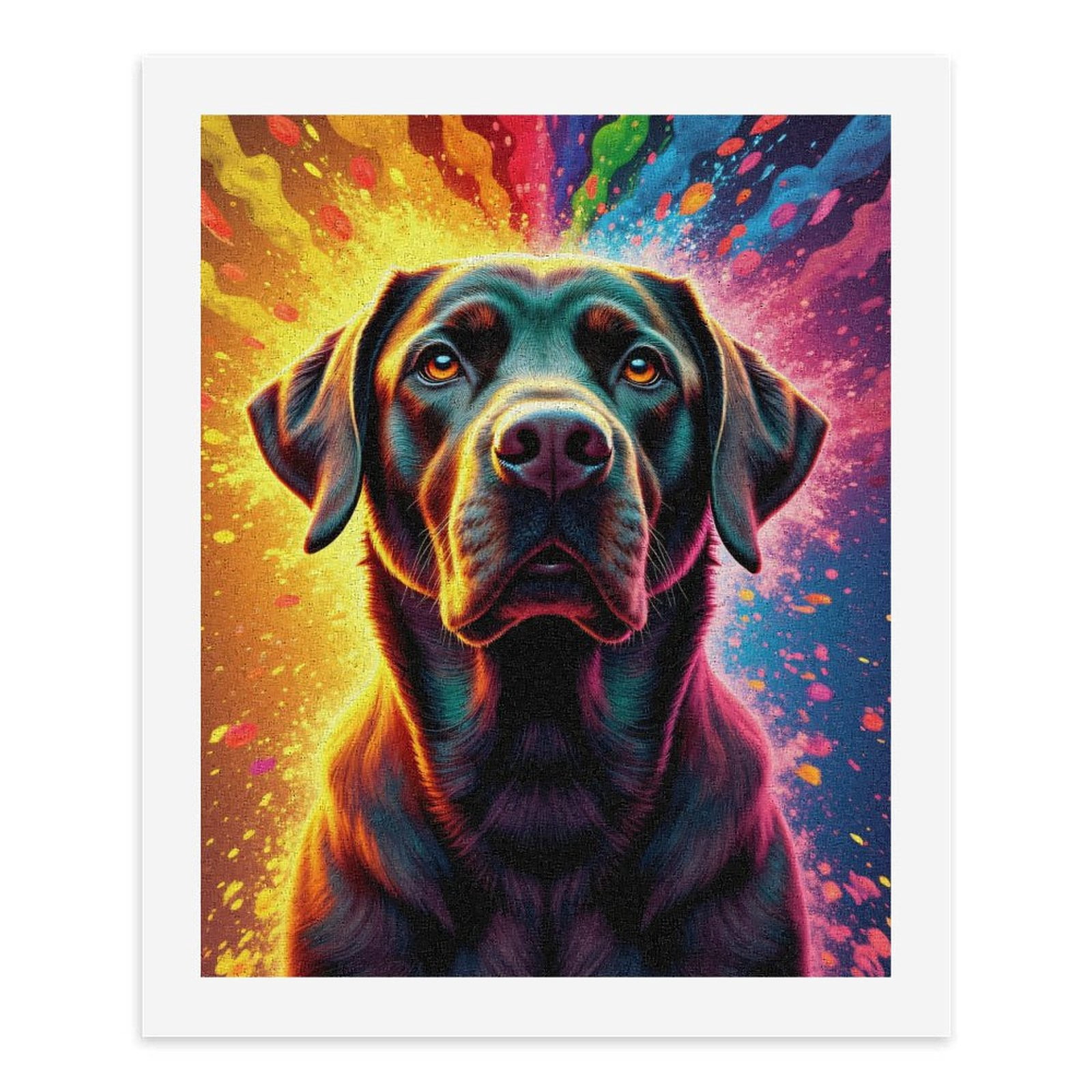 Paint By Numbers Kit for Adults Beginner - DIY Colorful Dog Portrait Art Explosion Canvas Painting Kits for Adults, Frameless Paint By Number for Adults for Home Wall Decor 16x20 Inch