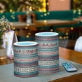 thumbnail image 3 of Yayeee Flameless Candles with Remote Flickering Battery Operated Multi Color Changing, Tribal Geometric, 3 of 7