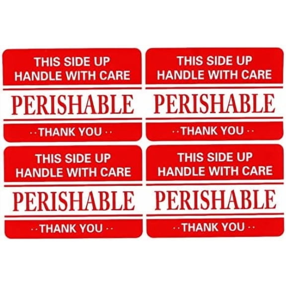 200 2x3 Fragile Handle with Care Perishable Shipping Labels Stickers