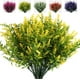 thumbnail image 1 of 8 racimos de flores de exterior resistentes a los rayos UV y plantas de exterior resistentes a los rayos UV, plástico resistente a los rayos UV para decoración del hogar o la oficina en interiores o exteriores (amarillo) Rojo Verde, 1 of 5
