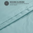 thumbnail image 4 of Superior Cotton Blend 600 Thread Count Duvet Cover Set, Full/ Queen, Light Blue, 4 of 5