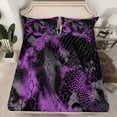 thumbnail image 2 of Homewish Teens Adults Animal Snake Pattern Full Size Sheets 4-Piece,Abstract Gradient Geometric Breathable Bed Sheets,Retro Vintage Aesthetic Lightweight Sheet Sets,Luxury Bedroom Decor, 2 of 7