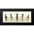 thumbnail image 2 of Popp, Grace 14x8 Black Modern Framed Museum Art Print Titled - Deer Line I, 2 of 5