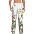 thumbnail image 3 of Balery Men'S Herbs And Wildflowers Pants,Sleepwear Pants,Pajama Pants,Pj Bottoms Drawstring And Pockets-Small, 3 of 9