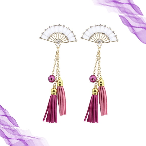 OULII 2Pcs Lightweight DIY Alloy Phone Case Accessories Fan Tassel Design for Decoration