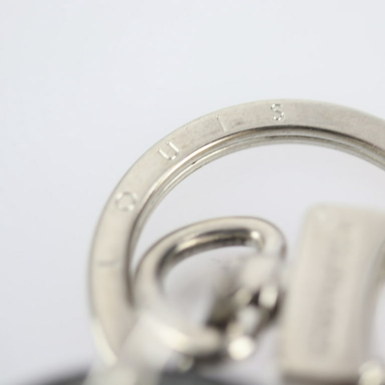 Louis Vuitton LV Cut Circle Key Holder Silver Metal & Leather