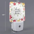 thumbnail image 2 of Pofeuu Home Sweet Home Floral Print Night Lights Plug into Wall with Dusk-to-Dawn Light Sensor, LED Nightlight for Bathroom, Adult, Hallway-UK, 2 of 7