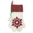 thumbnail image 1 of Christmas Stocking Cute Cat Paw Snowflake Xmas Tree Christmas Hanging Stocking, 1 of 8