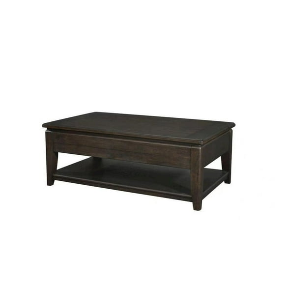 FurniFact Mahogany Lift Top Cocktail Table – Modern Coffee Table with Storage