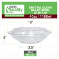 thumbnail image 3 of [100 PACK] 40oz Clear Disposable Salad Bowls with Lids - Clear Plastic Disposable Salad Containers for Lunch To-Go, Salads, Fruits, Airtight, Leak Proof, Fresh, Meal Prep | Rose Bowl Container (40 OZ), 3 of 7