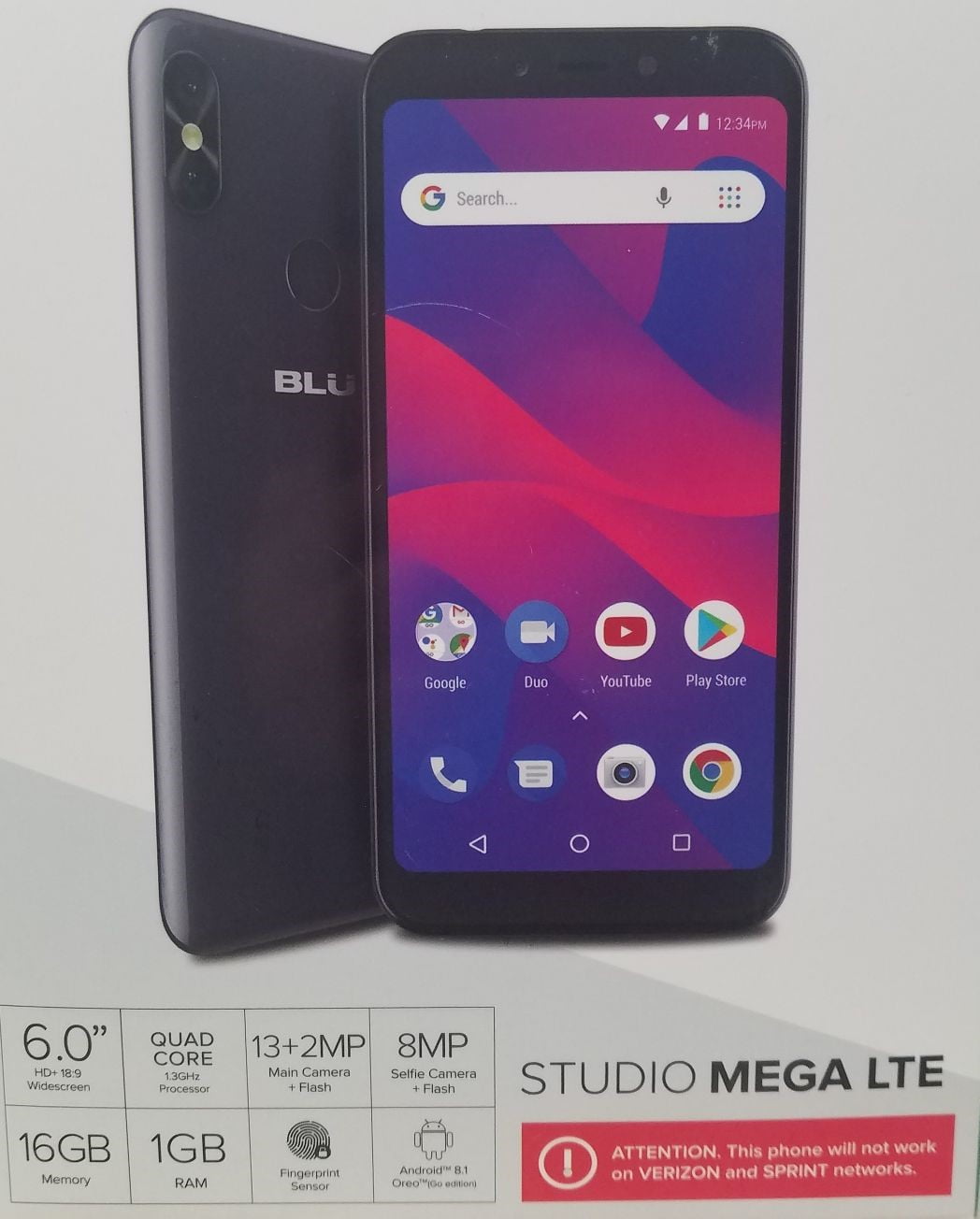 Blu Studio Mega Lte Black