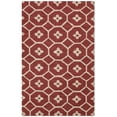 thumbnail image 2 of Hand Knotted Sumak Jute Eco-Friendly Area Rugs - 4'X6', Rectangle Shape, Red Beige Color, Floral Pattern, High Pile, Natural Fiber, Outdoor Indoor Handmade Area Rugs For Living Room (J00076), 2 of 10