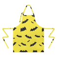 thumbnail image 2 of Yellow Halloween Bats Apron-Garden Aprons for Women with Pockets-Cotton Linen Waterproof Kitchen Cooking Gardening Aprons Adjustable for Kitchen,Cooking,BBQ and Salon 32"x27", 2 of 7