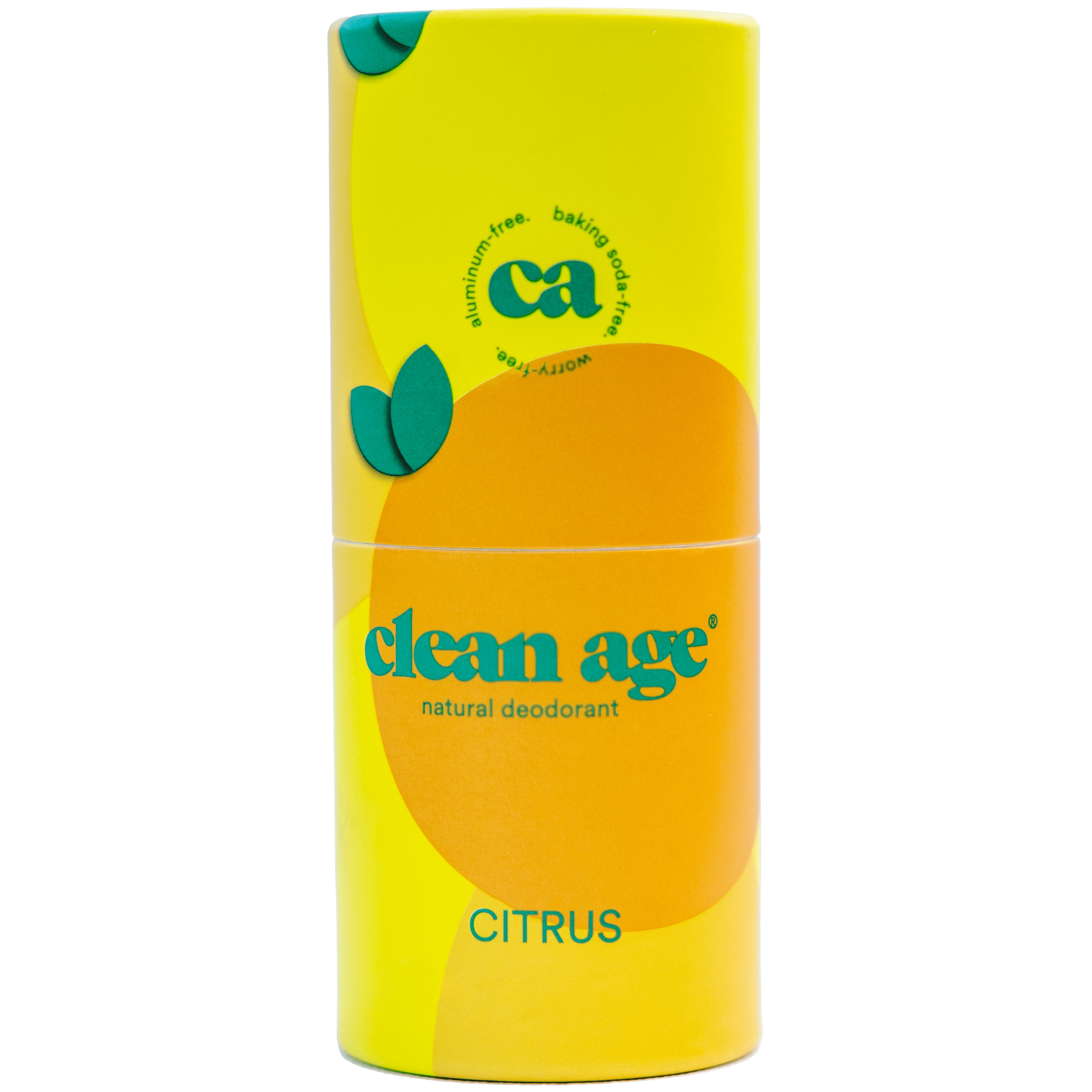 (2 pack) Clean Age Natural Deodorant for Teens, Women, Men | Aluminum Free, Baking Soda Free, Citrus 2 oz.