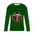 thumbnail image 4 of Visit the JURANMO Store Mens Big and Tall Novelty Graphic Tees Xmas Snowman Print Long Sleeve Casual Tee Tops Funny Christmas Party T Shirts Green XL, 4 of 6