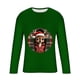 thumbnail image 4 of Blusas y camisas de manga larga y cuello redondo para hombre, informales, con estampado navideño, deportivas, de poliéster., 4 of 5