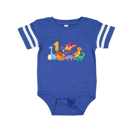 

Inktastic 1st Birthday Dinosaurs Gift Baby Boy or Baby Girl Bodysuit