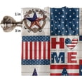 thumbnail image 5 of Valances for Windows 4th of July Independence Day Patriotic Gnome USA Flag Stripes Star Plaid Kitchen Curtains Valances 54"x18" Blackout Window Treatments Rod Pocket Valance Curtains for Bathroom, 5 of 5