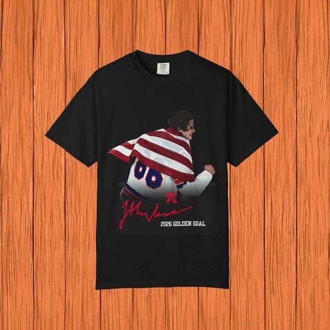 Jack Hughes Usa Hockey Golden Goal 2026 Hockey Shirt