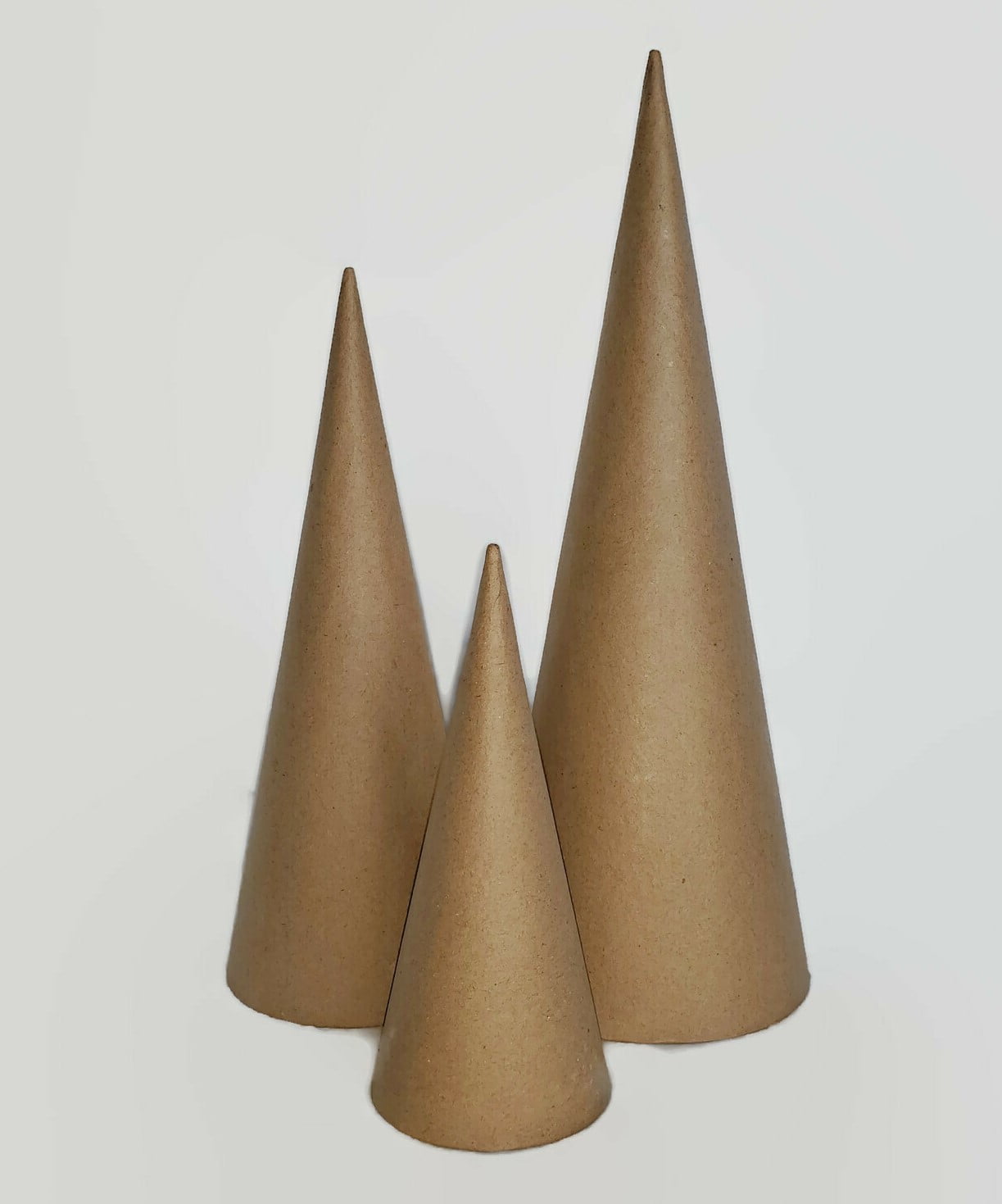 Paper Mache Cone Variety Pack 3 Sizes Sm, Med, Large. Brown Walmart