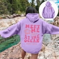 thumbnail image 2 of Towmus Womens Sweatshirt Graphic Hoodies Letter Print Casual Long Sleeve Drawstring Pullover Tops with Pocket, 2 of 7