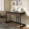 thumbnail image 3 of Simpli Home Erina SOLID ACACIA WOOD Industrial 48 inch Wide Small Desk in Rustic Natural Aged Brown, 3 of 9