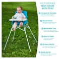 thumbnail image 5 of Regalo Portable Aqua High Chair with Attachable Tray and 3 Point Harness for Ages 6 to 36 Months, 5 of 9