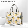 thumbnail image 3 of Large Capacity Tote Bag,Yellow Lemon Fruits White Pattern Handbag Fashion Luxury Tote Bag,15.7"x13"x 5.1" Inches,Laptop Compatible, 3 of 6