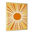 thumbnail image 2 of Designart 'Minimal Bright Shining Orange Sun Rays I' Modern Framed Art Print, 2 of 4