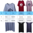thumbnail image 3 of CHUMUD Nightgowns for Women Short Sleeve Sleepdress Modal Soft Cute Cat Print Pajama Dress Summer Casual Pjs Lounge Midi Dress, 3 of 9