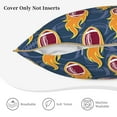 thumbnail image 5 of KLL Burning Rugby Balls Decorative Throw Pillow Covers Velvet Soft for Couch Sofa Bedroom Living Room Outdoor - 20"x20", 5 of 8