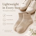 thumbnail image 3 of 6 Pairs Beige Women's Running Ankle Socks Athletic Sport Socks Cushioned, 3 of 9