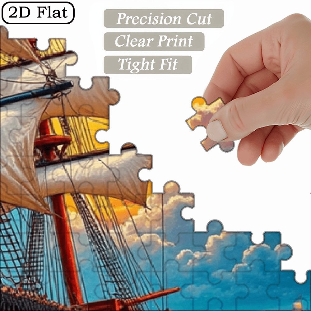 1000 pieces of vertical paper jigsaw puzzles - colorful sailing ships, with dimensions of 29.5 * 20 inches.