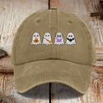 thumbnail image 1 of Ladies' Hard Top Baseball Cap High Top Big Head Circumference Cap Solid Color Hat Black Color Small Face Baseball Caps hats for men Brown, 1 of 3
