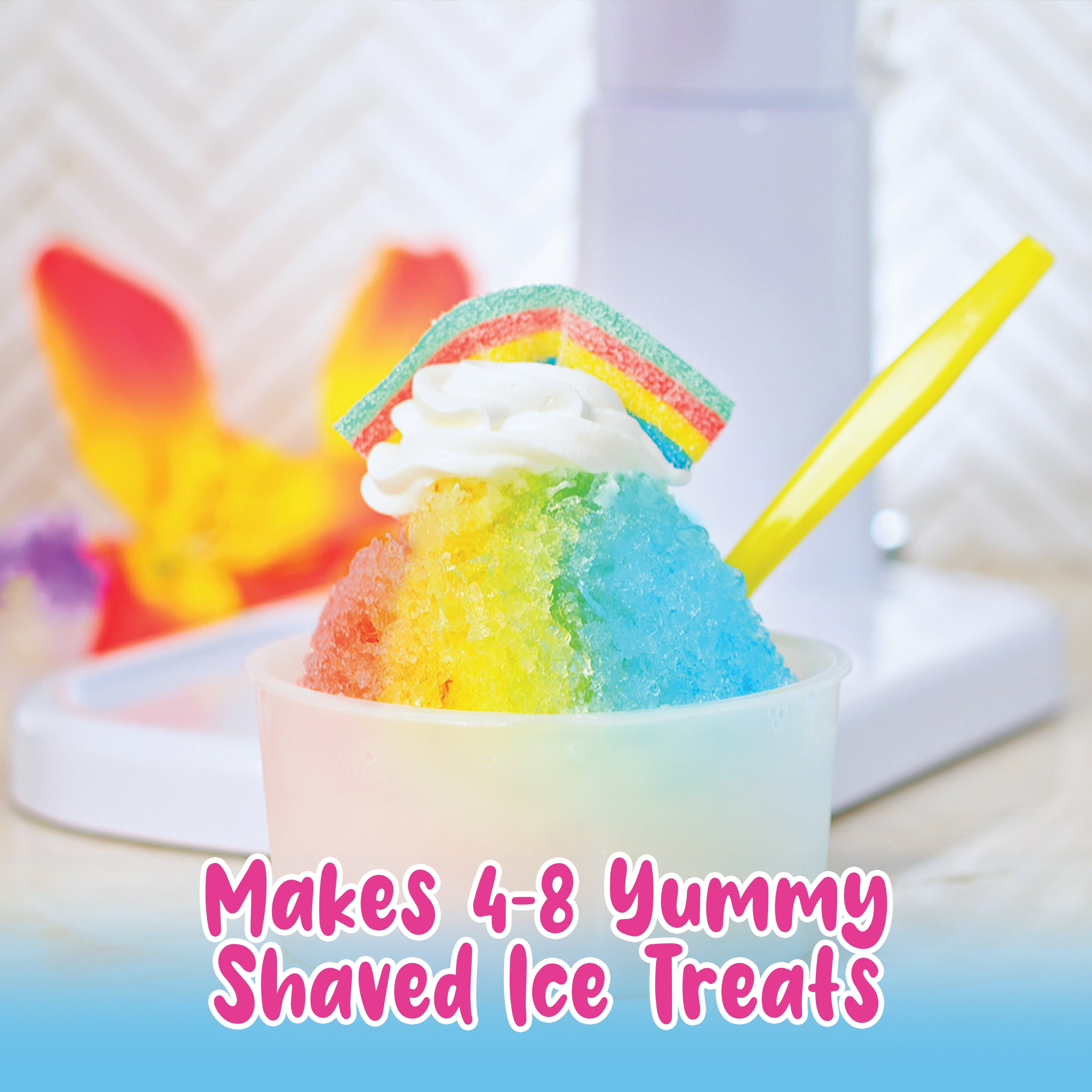 Snow Cone Machine with 8 Ice Molds,Shaved Ice Attachment for