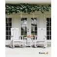 thumbnail image 3 of SUUNYN Oversized Outdoor Rocking Chair, HDPE All-Weather High Back Porch Rocker, 380lbs Capacity, White, 3 of 9