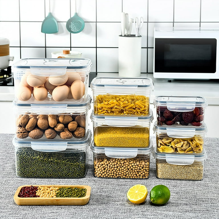 3pcs Refrigerator Storage Box Fresh-keeping Container For Home Kitchen,  Side & Inner Space Saving Freezer Organizer