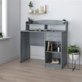 thumbnail image 5 of Techni Office Solutions 40.5" Gray Unique Techni Mobili Modern Office Desk with Hutch, 5 of 8