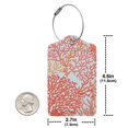 thumbnail image 4 of Disketp 2 Pcs Luggage Tag For Suitcase,Corals Leather Baggage Tag With Stainless Steel Loop Privacy Cover For Women Men Girls, 4 of 5