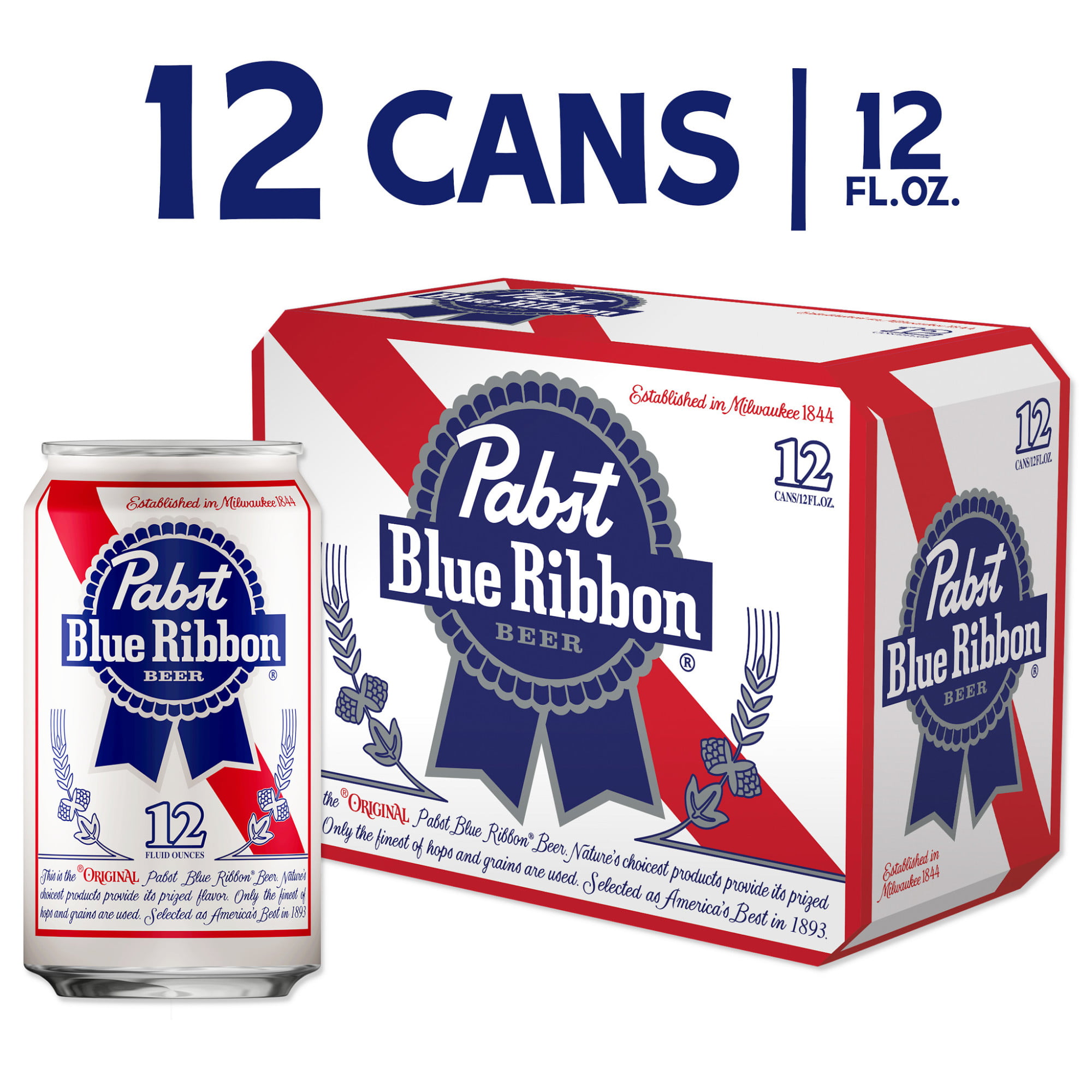 12OZ PABST BLUE RIBBON LOW CAL ALUMINUM CHEAP EMPTY BEER CAN CAN DOW 