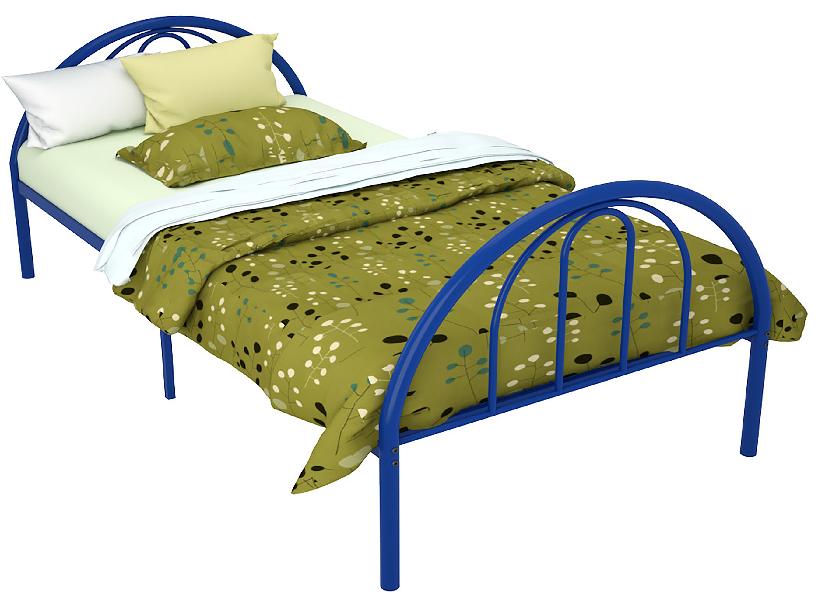BK Furniture Brooklyn Classic Metal Bed, Twin, Blue - image 4 of 6