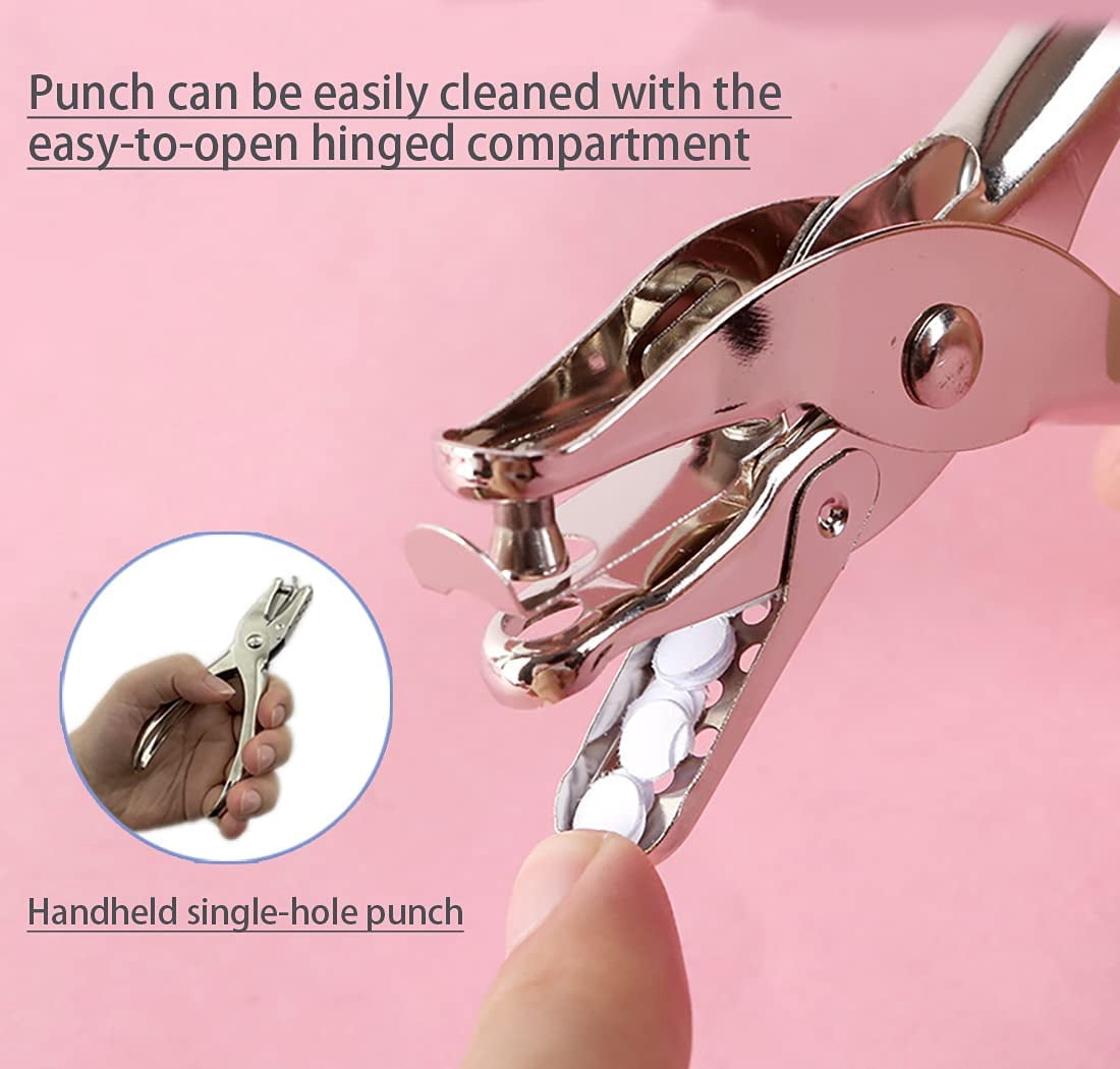 100 Pack of Bulk Wholesale ¼ Inch Size Round Hole Punchers with 6 to 8 Paper Sheet Capacity for Students, Teachers, Administrators, Schools, Classrooms and Offices in Silver
