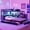 Black+Blue, variant on Mintazer Twin LED Gaming Daybed Storage Platform Bed with Charging Station & Integrated Desk Bookshelves and 3 Drawers for Kids Teens, Black+Blue