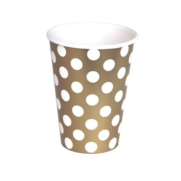 12oz Polka Dot Paper Cups, Yellow, 6ct - Walmart.com