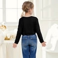thumbnail image 4 of XXWXYD Girls Long Sleeve Cardigan Little Girls Cute Dressy Cardigan Tops Kids Cropped Bolero Shrugs Cover Up Fall Outfits, 4 of 6