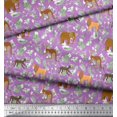 thumbnail image 3 of Soimoi Modal Satin Fabric Kangaroo,Elephant & Lion Animal Printed Craft Fabric by The Yard 42 Inch Wide, 3 of 3