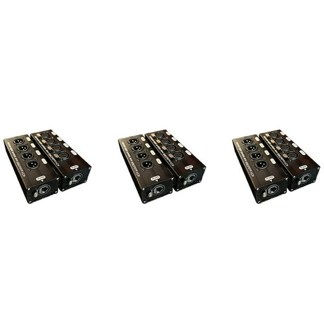 3 Paires de Câbles d'Extension Audio et Réseau 3 Broches XLR 4 Canaux, DMX512 Extension de Signal Réseau 1 Mâle+1 Femelle