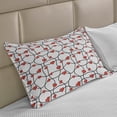 thumbnail image 2 of Valentines Knitted Quilt Pillowcover, Geometric Themed Illustration with Lines and Hearts Romantic Valentines Day, Standard King Size Pillow Cover for Bedroom, 36" x 20", Red Black White, by Ambesonne, 2 of 2