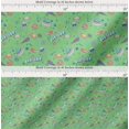 thumbnail image 2 of Soimoi Green Cotton Cambric Fabric Satellite & Planet Galaxy Decor Fabric Printed Yard 42 Inch Wide, 2 of 7